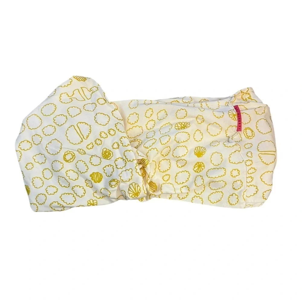 NWOT RAEBURN INK 100% Cotton Citron & Cream Infinity Scarf